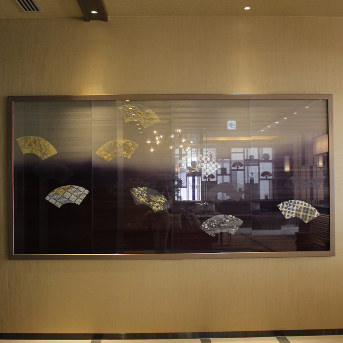 ミュッセ京都名鉄 様 Silk Glass Lobby Panel 
