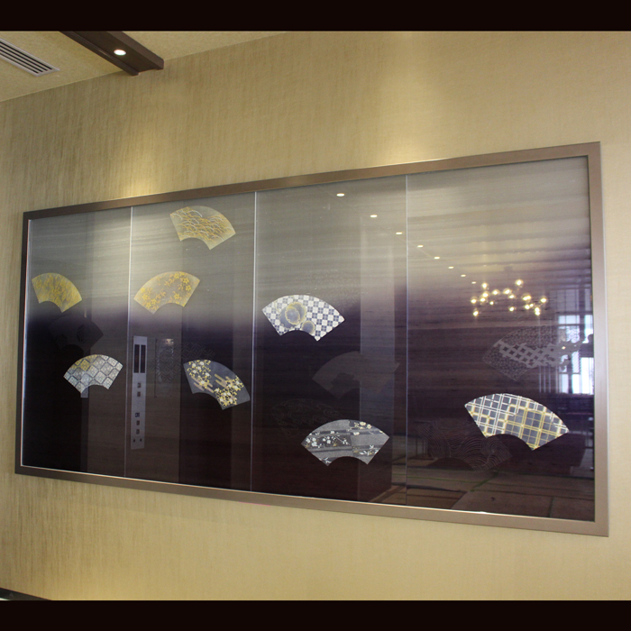 ミュッセ京都名鉄 様 Silk Glass Lobby Panel 